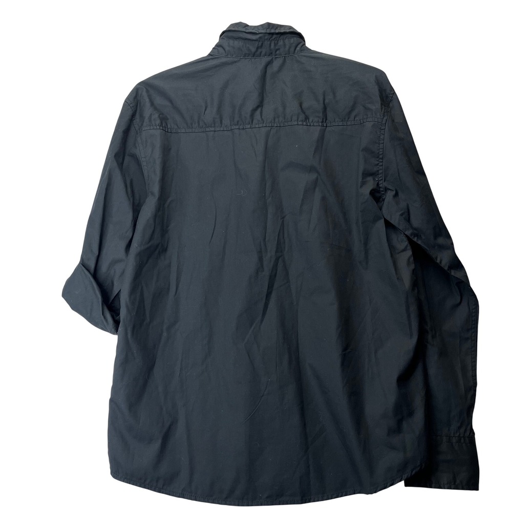 Southpole Shirt Mens Large Black Cotton Blend LongSleeve Button Up UtilityPocket - Picture 2 of 9